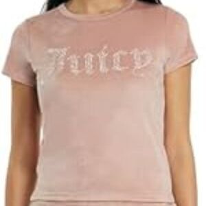 JUICY COUTURE Size Medium Rose Pink Silver Bling Spellout Loungewear Intimates